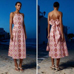 Borgo de Nor Goreti Dress in Cotton Pink Floral Size 10 NWOT